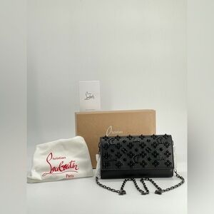 Christian Loubutin Paloma Studded Leather Wallet-On-Chain Bag